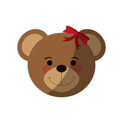 teddy bear baby or shower related  icon image vector illustration design 