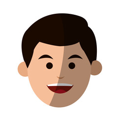 head of smiling man icon image vector illustration design 