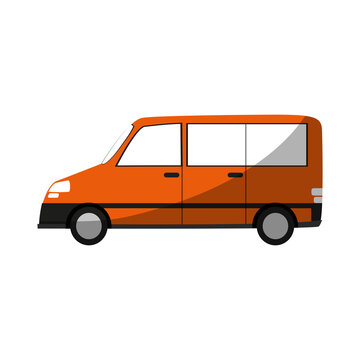 car van  sideview cartoon icon image vector illustration design 