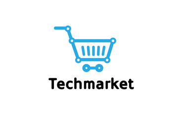 Cart Chip Technology Symbol Logo Design Illustration