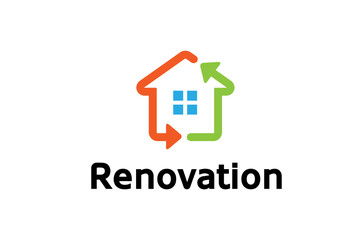 Renovation House Logo Design Illustration