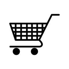 shopping cart icon over white background. vector illustration