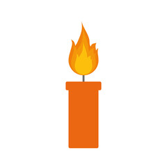 candle icon over white background. vector illustration