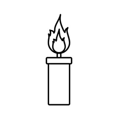 candle icon over white background. vector illustration