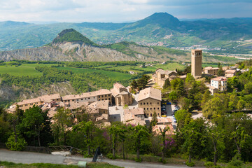 Fototapeta na wymiar Medieval old town San Leo in the Marche regions in Italy