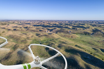 aerial view of Nebraska Sand Hills