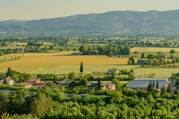 Obraz premium View of the city and small lanes of the town of Spello in Umbria Italy province of Perugia Italy