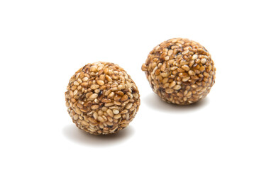 Roasted thala balls isolated