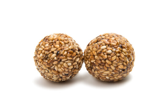 Roasted thala balls isolated