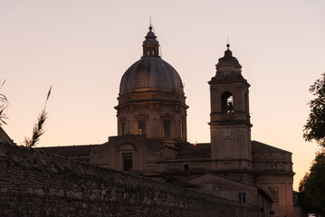 Church of saint francesco assisi at perugia at sunset