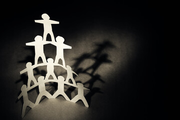 Human team pyramid