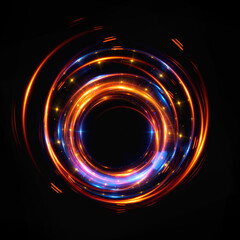 Abstract background. luminous swirling. Elegant glowing circle. .Sparking particle. Space tunnel. Glossy jellyfish. Colorful ellipse. Glint sphere