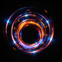 Abstract background. luminous swirling. Elegant glowing circle. .Sparking particle. Space tunnel. Glossy jellyfish. Colorful ellipse. Glint sphere