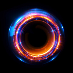 Abstract background. luminous swirling. Elegant glowing circle. .Sparking particle. Space tunnel. Glossy jellyfish. Colorful ellipse. Glint sphere