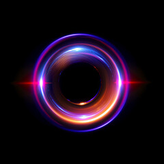 Abstract background. luminous swirling. Elegant glowing circle. .Sparking particle. Space tunnel. Glossy jellyfish. Colorful ellipse. Glint sphere