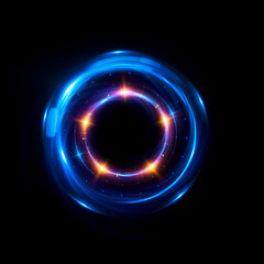 Abstract background. luminous swirling. Elegant glowing circle. .Sparking particle. Space tunnel. Glossy jellyfish. Colorful ellipse. Glint sphere