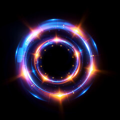 Abstract background. luminous swirling. Elegant glowing circle. .Sparking particle. Space tunnel. Glossy jellyfish. Colorful ellipse. Glint sphere