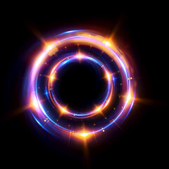 Abstract background. luminous swirling. Elegant glowing circle. .Sparking particle. Space tunnel. Glossy jellyfish. Colorful ellipse. Glint sphere