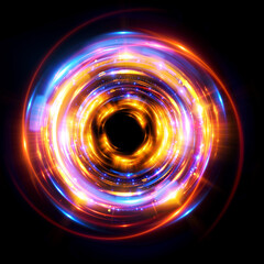 Abstract background. luminous swirling. Elegant glowing circle. .Sparking particle. Space tunnel. Glossy jellyfish. Colorful ellipse. Glint sphere