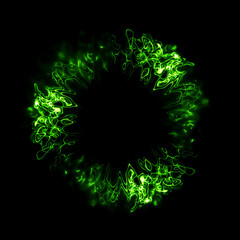 Abstract background. luminous swirling. Elegant glowing circle. .Sparking particle. Space tunnel. Glossy jellyfish. Colorful ellipse. Glint sphere