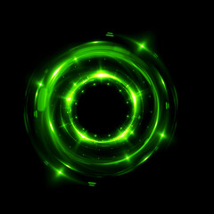 Abstract background. luminous swirling. Elegant glowing circle. .Sparking particle. Space tunnel. Glossy jellyfish. Colorful ellipse. Glint sphere