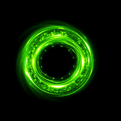 Abstract background. luminous swirling. Elegant glowing circle. .Sparking particle. Space tunnel. Glossy jellyfish. Colorful ellipse. Glint sphere