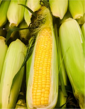 An up close view of ears of Golden Yellow Co