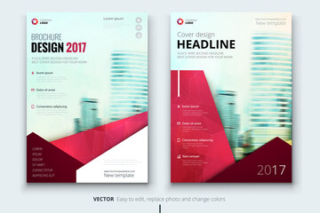 Corporate business annual report cover, brochure or flyer design. Leaflet presentation. Catalog with Abstract geometric background. Modern publication poster magazine, layout, template.