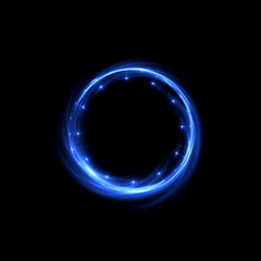 Obraz premium Abstract background. luminous swirling. Elegant glowing circle. .Sparking particle. Space tunnel. Glossy jellyfish. Colorful ellipse. Glint sphere
