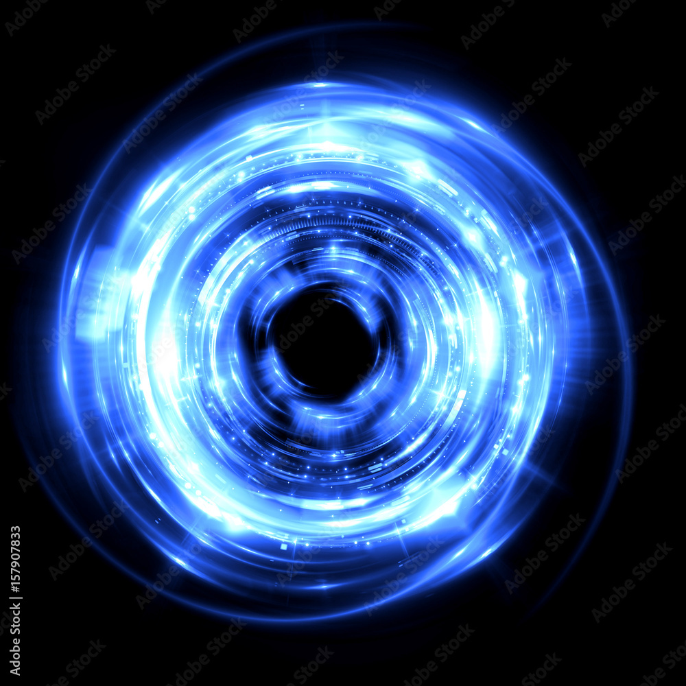 Wall mural abstract background. luminous swirling. elegant glowing circle. .sparking particle. space tunnel. gl