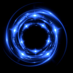 Abstract background. luminous swirling. Elegant glowing circle. .Sparking particle. Space tunnel. Glossy jellyfish. Colorful ellipse. Glint sphere