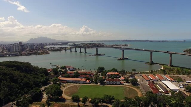 Aerial View of Vitoria city in Espirito Santo, Brazil