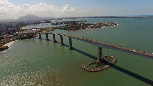 Aerial View of Vitoria city in Espirito Santo, Brazil