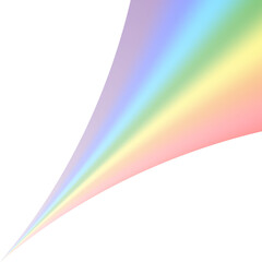 Rainbow icon. Shape lines isolated on white background. Colorful light and bright design element. Symbol of rain, sky, clear, nature. Flat simple graphic style Vector illustration