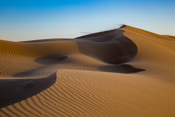 Fototapeta na wymiar Sand dunes landscape in west Kazakhstan desert