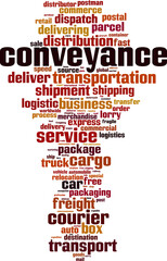 Obraz premium Conveyance word cloud
