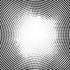 Halftone dotted background randomly distributed. Halftone effect vector pattern. Circle dots isolated on the white background