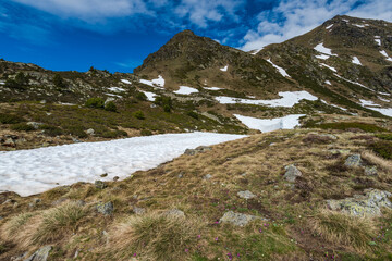 High peaks in Andorra Pyrenees at spring