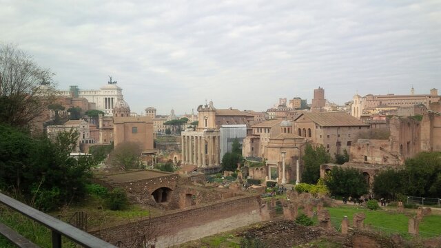 veduta del Foro Romano dal colle Palatino