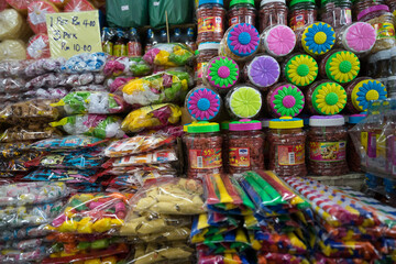 Fototapeta na wymiar Traditional food street market in Terengganu, Malaysia.