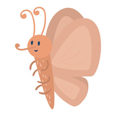 Colorful butterfly with abstract decorative pattern vector graphic summer free fly present silhouette.