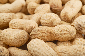 Surface coated with peanuts