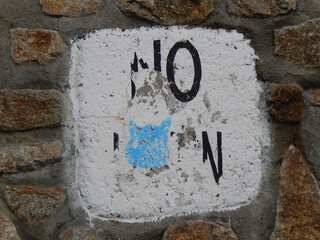 Odd beach sign w blue cat stencil and texture.jpg