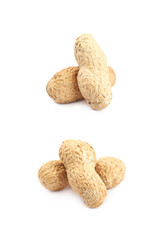 Couple of peanuts isolated