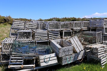 wooden lobster traps