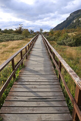 Fototapeta na wymiar Boardwalk in Ushuaia