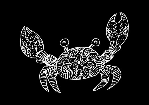 Crab. Zentangle style.