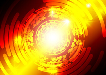 Red and orange technology abstract background