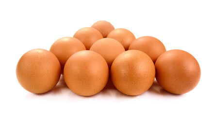 eggs isolated on white background