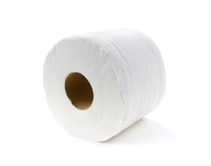tissue-simple toilet paper on white background